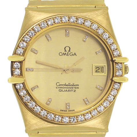 diamond omega watch|omega constellation diamond bezel.